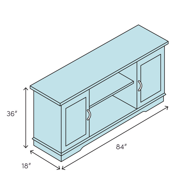 Epilobe Solid Wood TV Stand for TVs up to 88