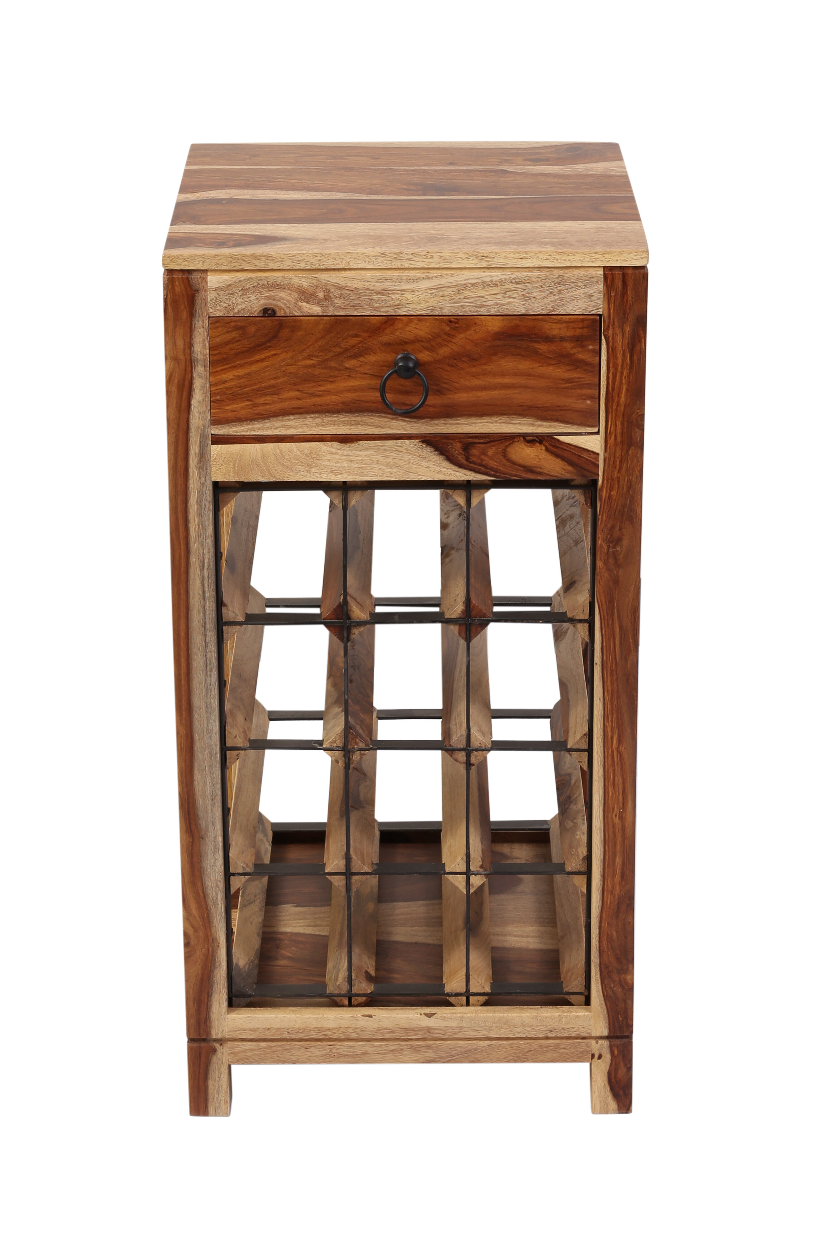 wine storage end table