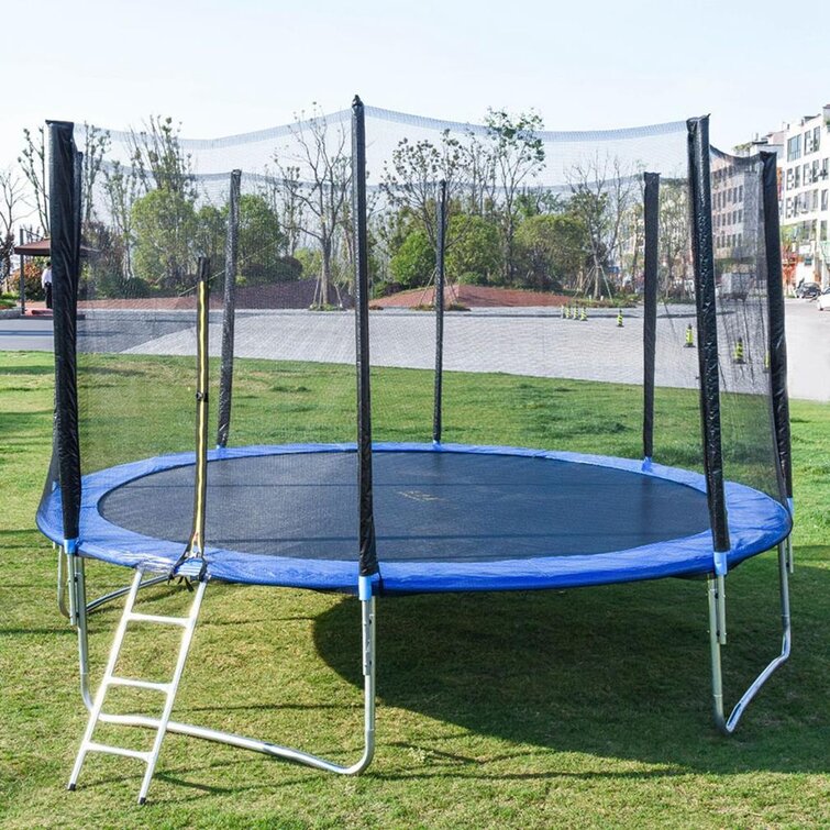 10Ft Kids Trampoline With Enclosure Net Jumping Mat And Spring Cover Padding US 