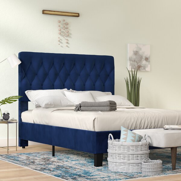 Gold Flamingo Kayden Tufted Upholstered Low Profile Standard Bed ...