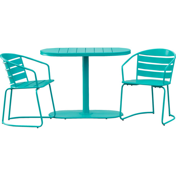 Hashtag Home Gunner Swell Outdoor Crackle 3 Piece Bistro Set