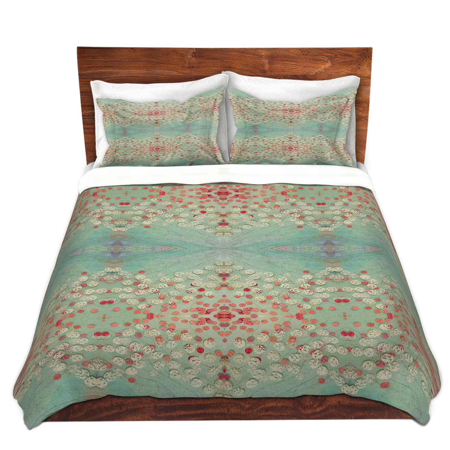 Dianochedesigns Abstract Turquoise Red Duvet Cover Set Wayfair