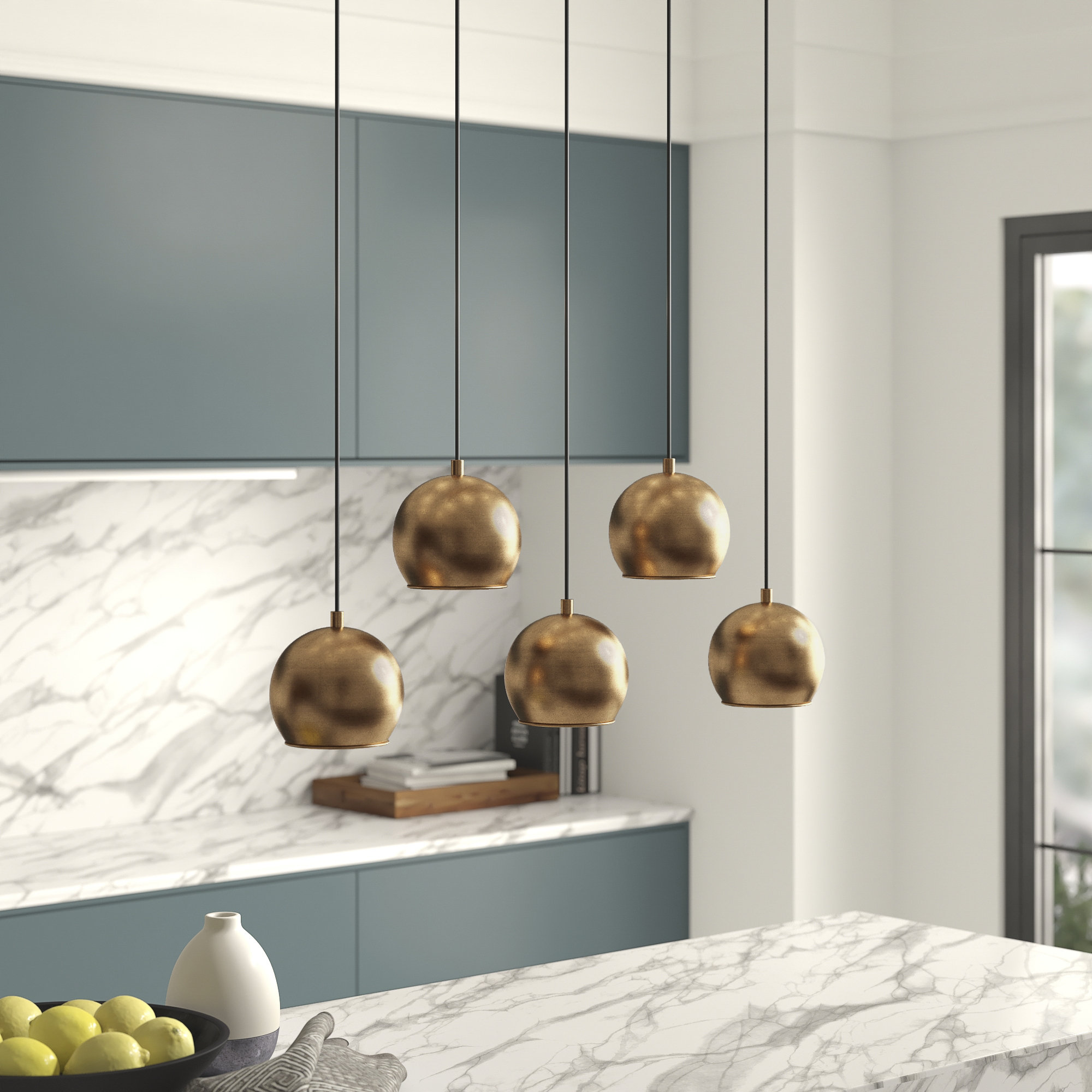 Mercury Row Express 5 Light Kitchen Island Globe Pendant & Reviews