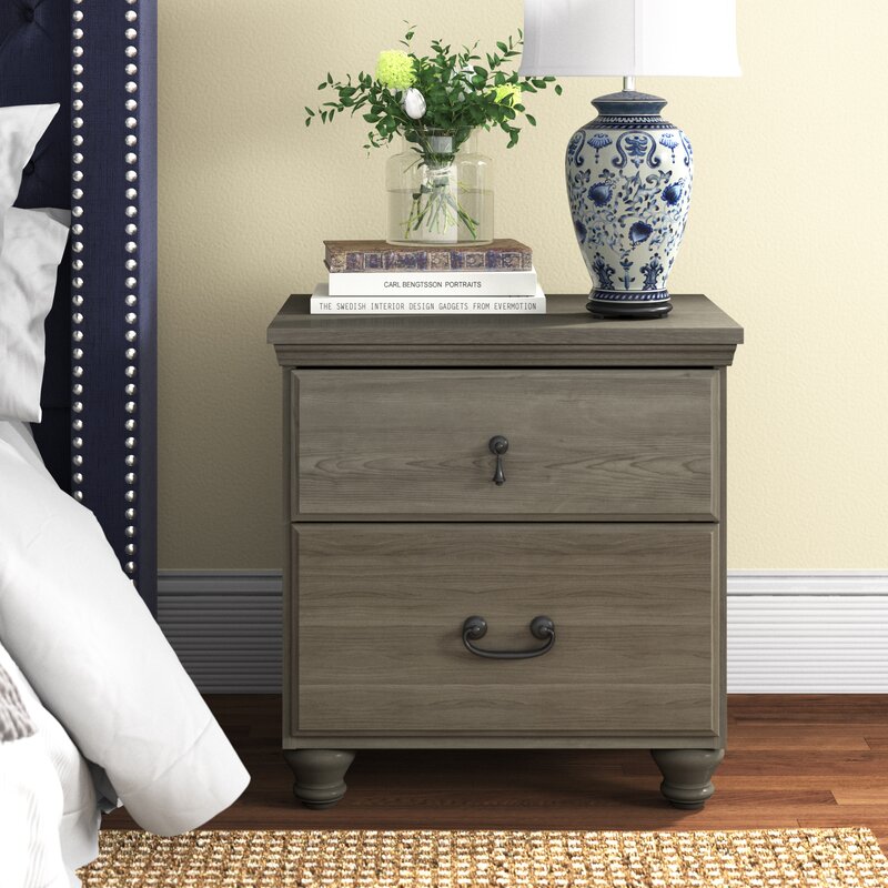 Three Posts Haymeadow 2 Drawer Nightstand Reviews Wayfair