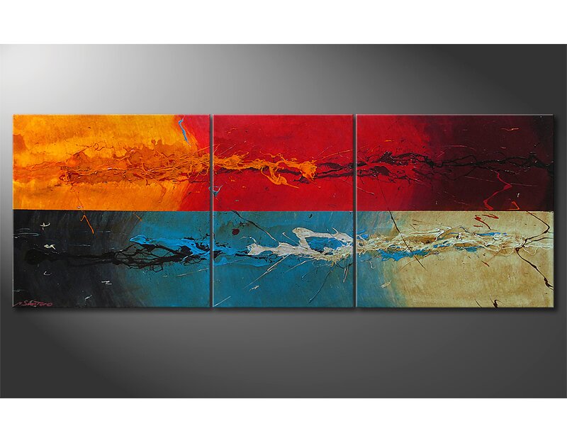 Ebern Designs Power Of Elements 3 Piece Framed Wall Art Set On Canvas Reviews Wayfair Co Uk