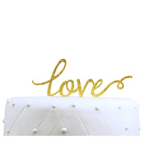 Love Acrylic Wedding Cake Topper