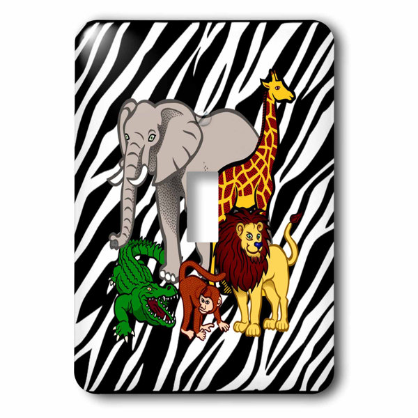 3drose Cartoon Jungle Animals 1 Gang Toggle Light Switch Wall Plate Wayfair