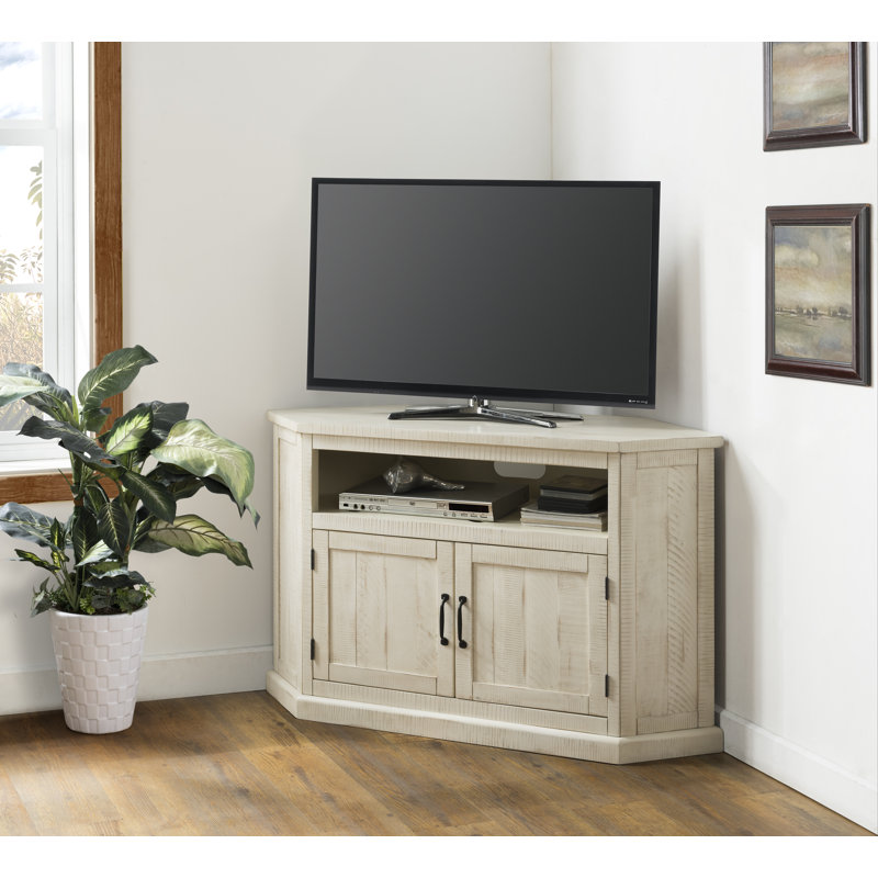 August Grove Tacoma Solid Wood Corner Tv Stand For Tvs Up To 60