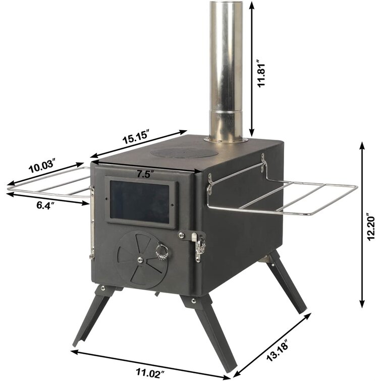 Portable Outdoor Folding Stainless Steel Wood Stove Burning for Camping Hiking Beach Picnics with Cloth Backpacking Picnic Stove Picnic Stove