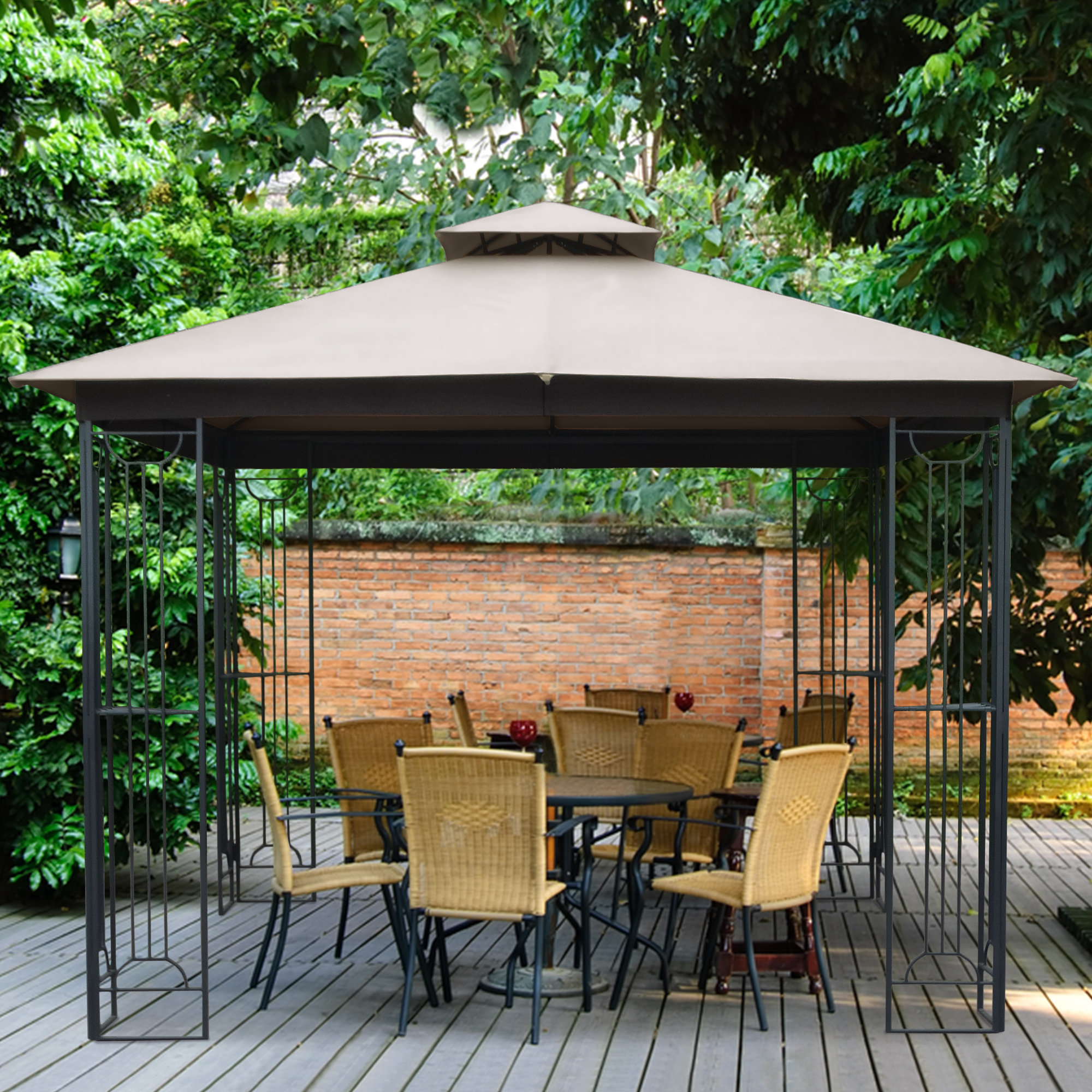 Arlmont Co Foote Soft Top 10 Ft W X 10 Ft D Steel Patio Gazebo Reviews Wayfair
