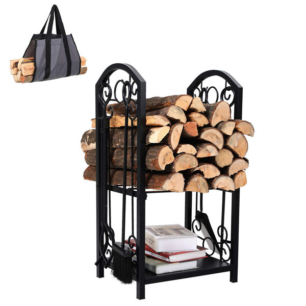 Indoor Firewood Holder Copper Wayfair