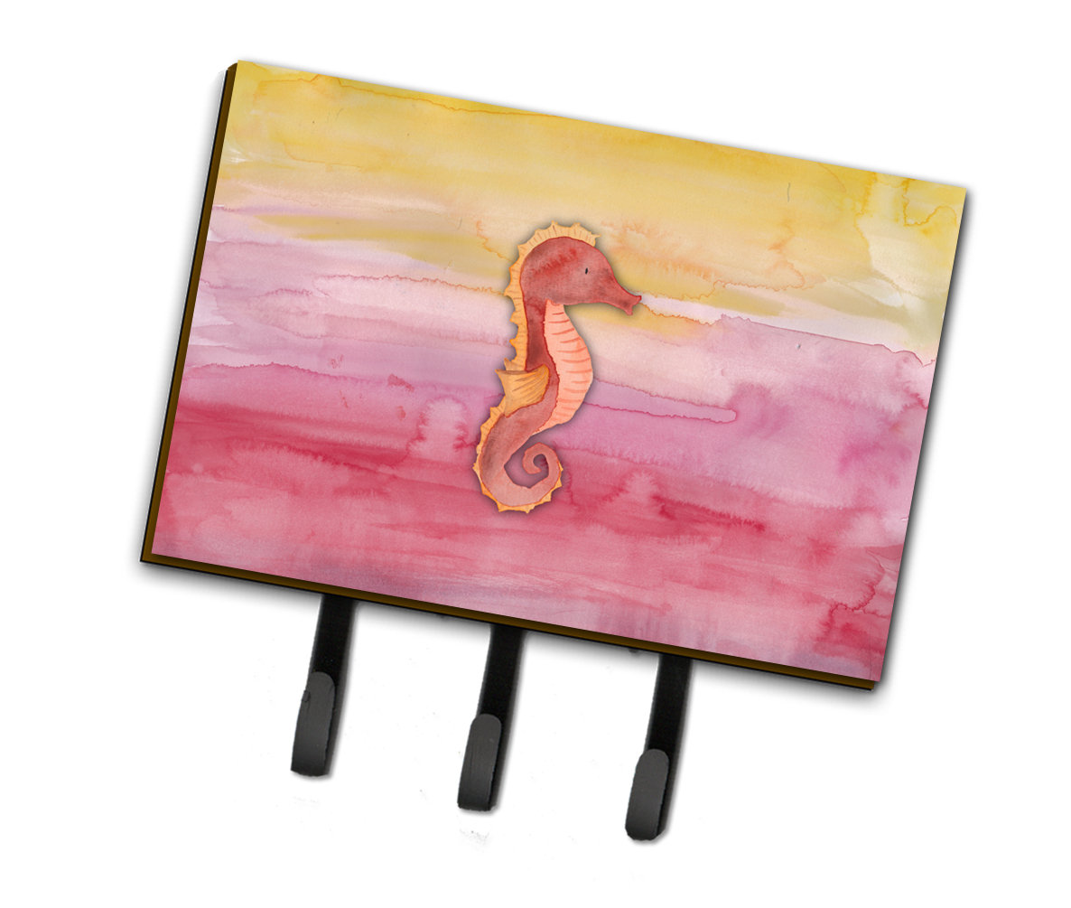 Highland Dunes Seahorse Watercolor Leash Or Key Holder Wayfair