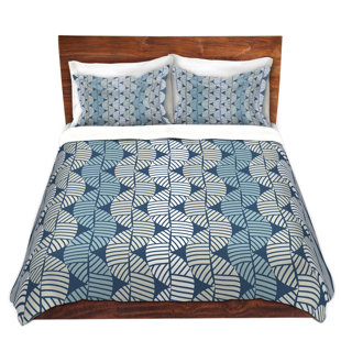 Go to store & view more images DiaNoche Designs Waves On Blue Duvet Cover Set