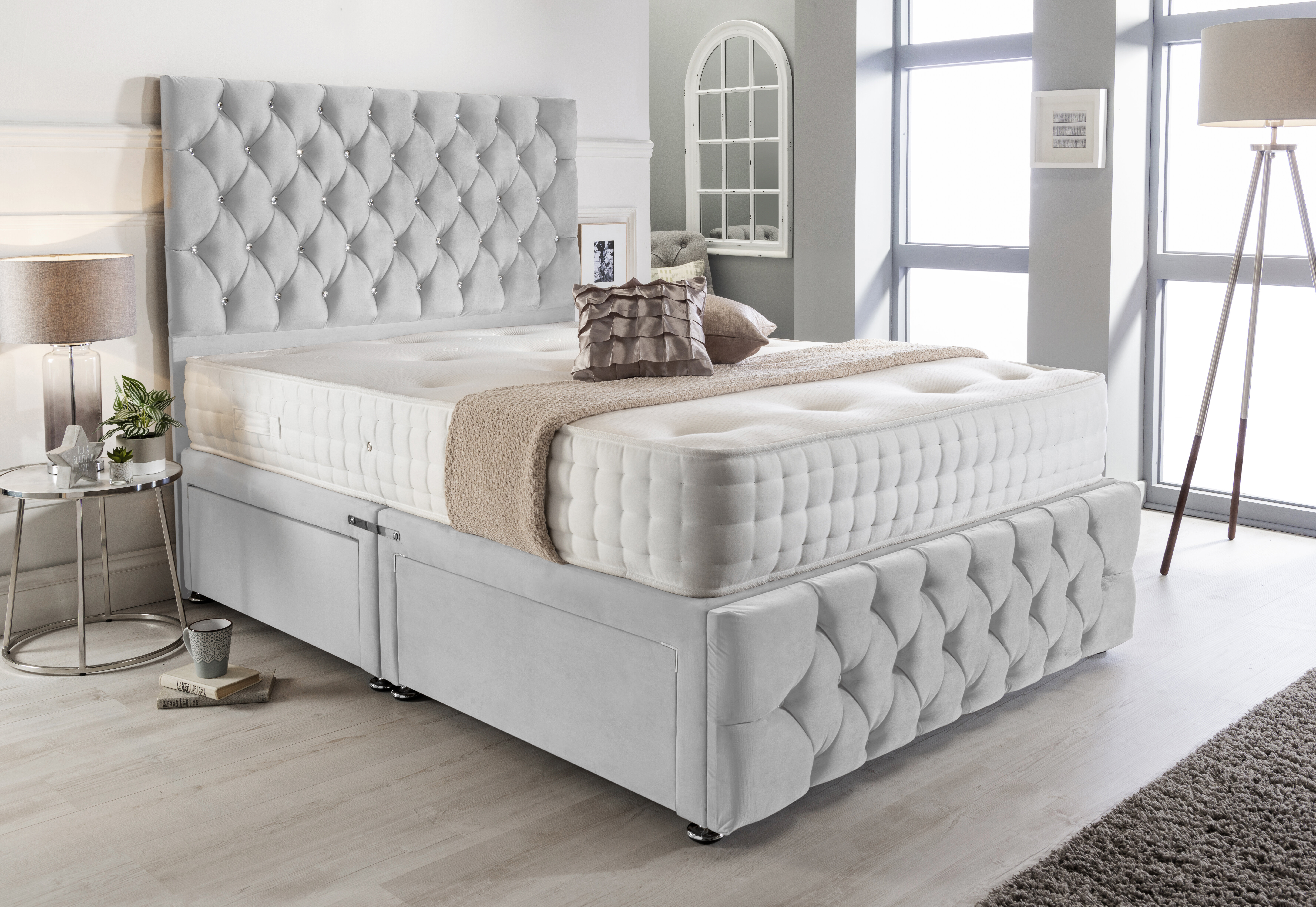 Mercer41 Mcintosh Luxury Plush Velvet Divan Bed Wayfaircouk