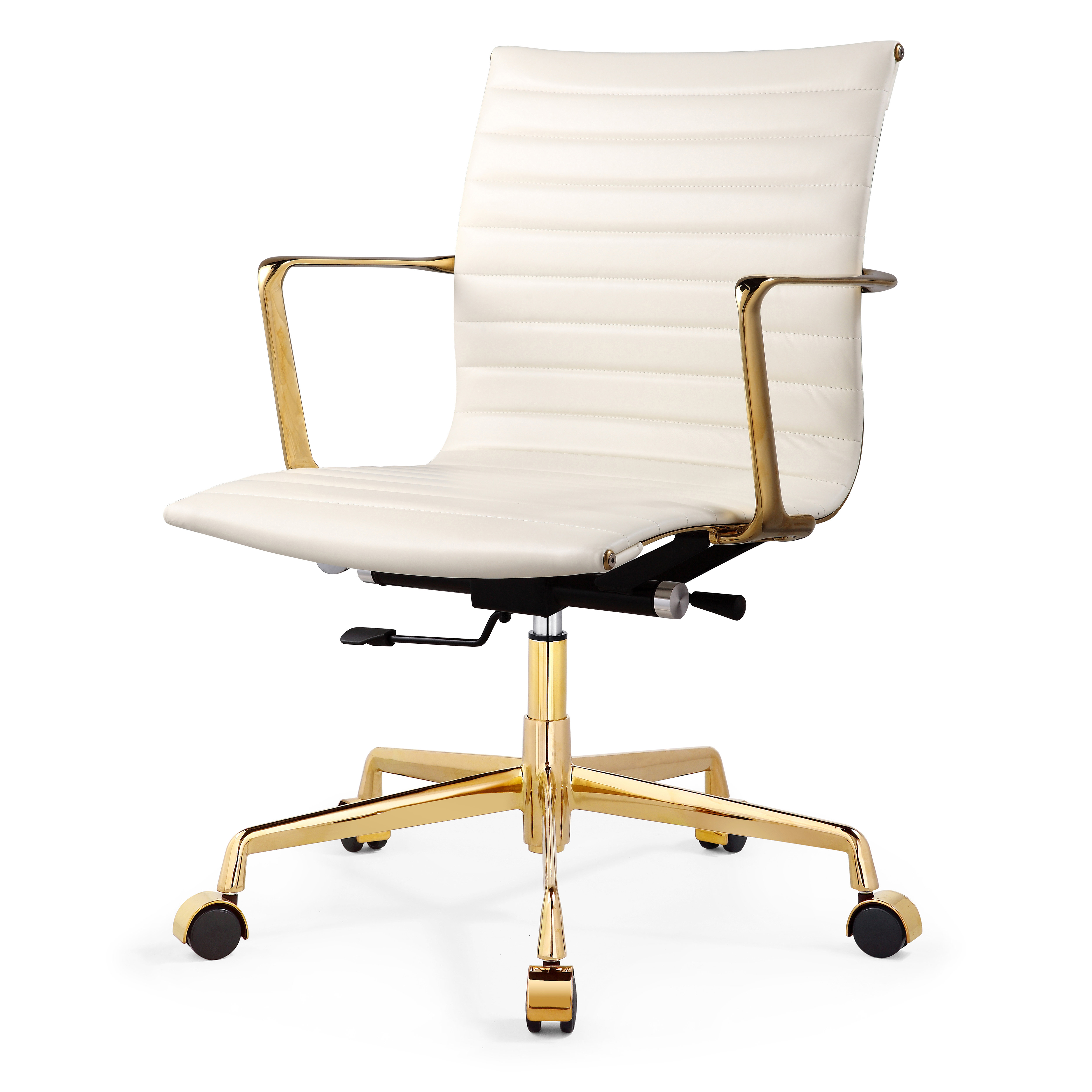 Meelano Aniline Leather Office Chair & Reviews Wayfair