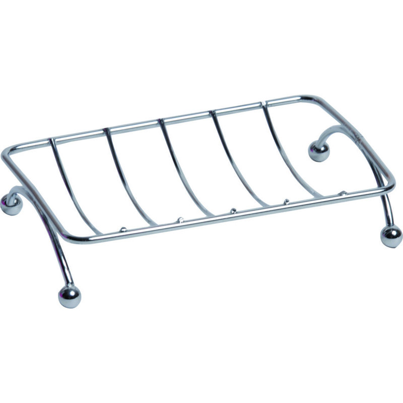Evideco Bath Counter Top Metal Soap Dish Cup White or Chrome