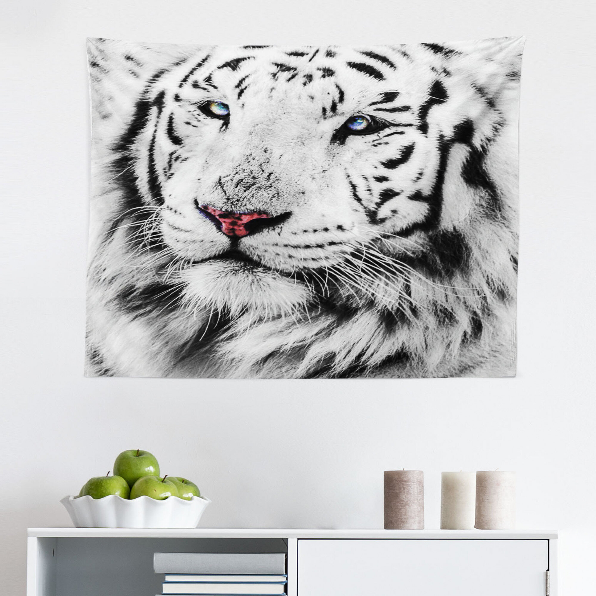 Art Tiger Lion Wall Hanging Bedroom Living Room Dorm Decoration Animal Tapestry 