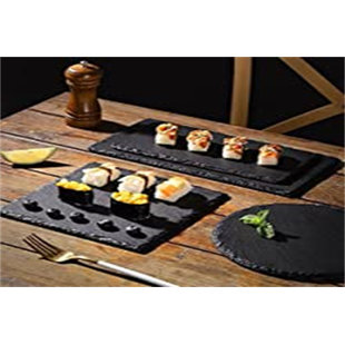 AUTHENTIC TRADITIONAL DARK JAPANESE SUSHI GETA BOARD SERVING PLATE