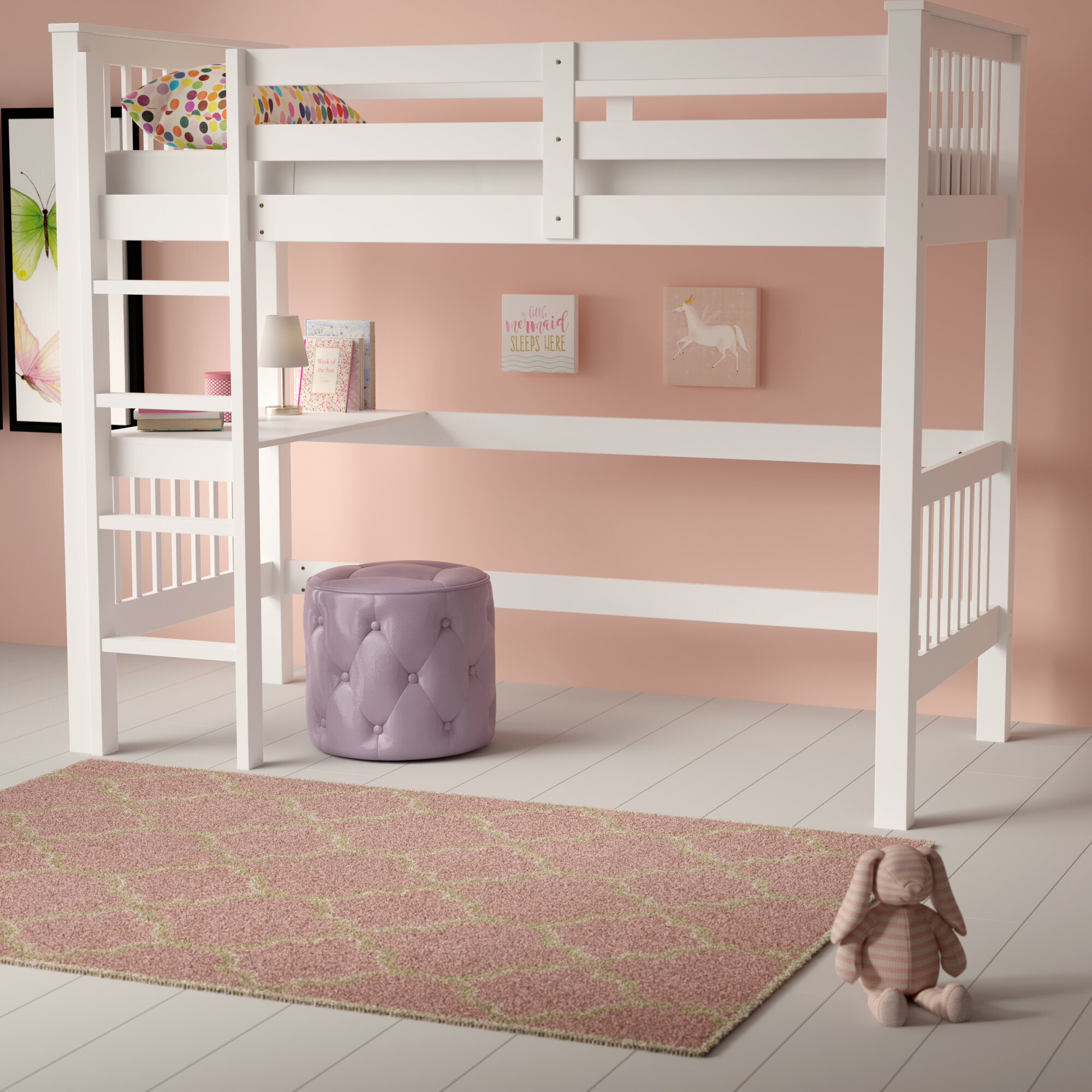 high sleeper bed white