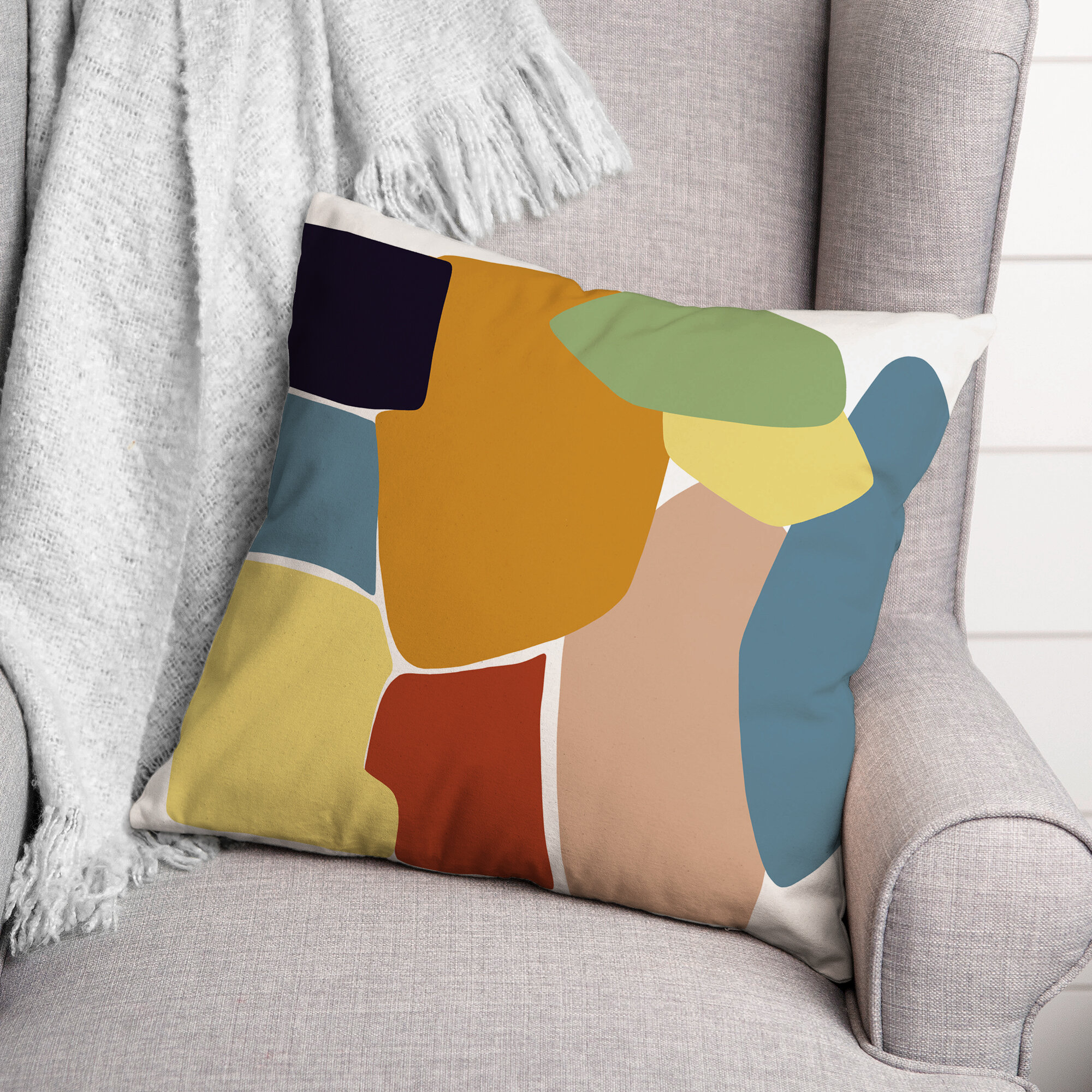 modern abstract throw pillows