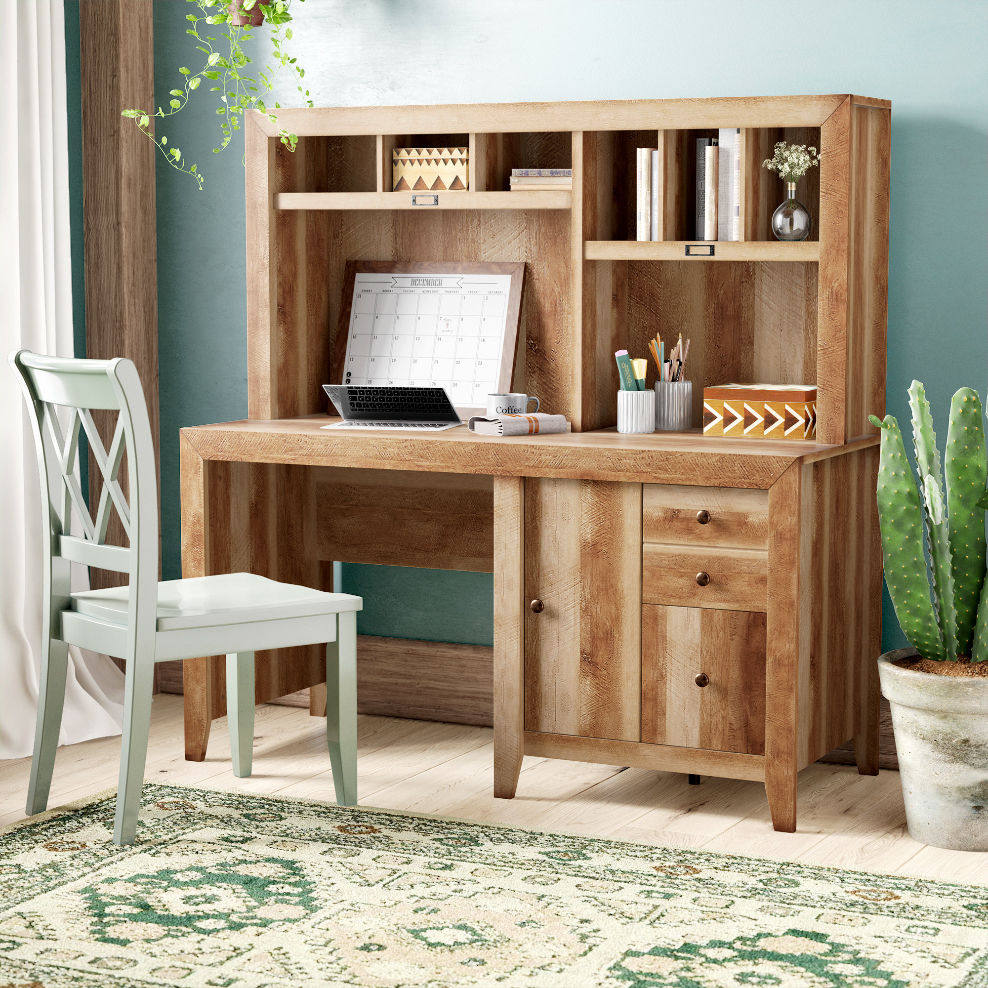Greyleigh Riddleville Desk With Hutch Reviews Wayfair