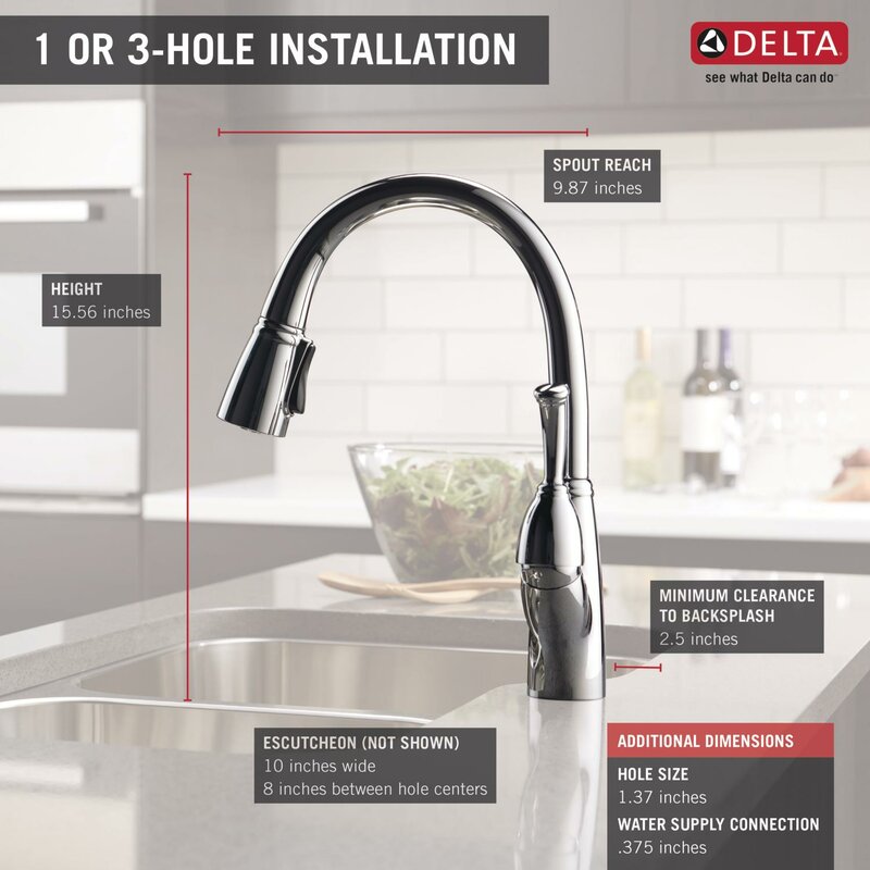 989 Dst Ar Dst Delta Allora Pull Down Touch Single Handle Kitchen
