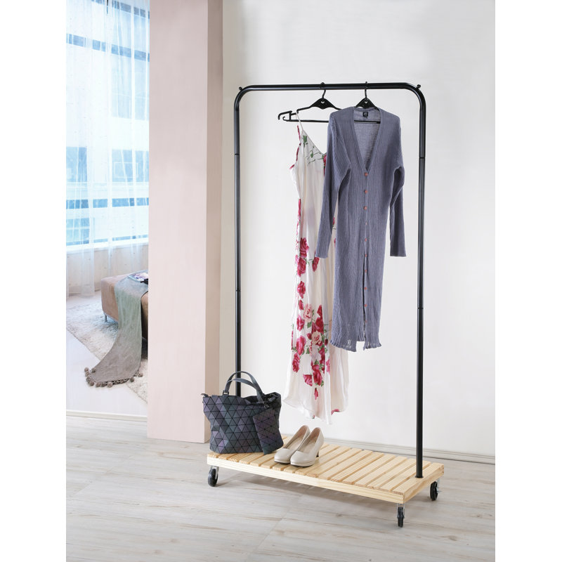 Latitude Run Kaydan 36 Metal And Wood Garment Coat Rack Wayfair