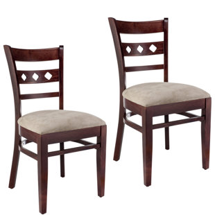 Ewell Side Chair in Black Faux Leather (Set of 2) by
