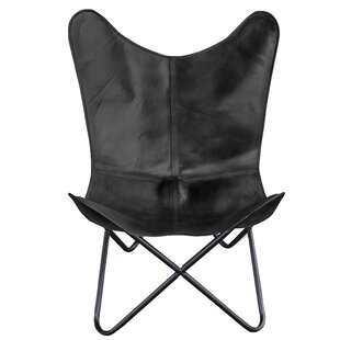 Andre Natural Leather Butterfly Chair By Foundstone