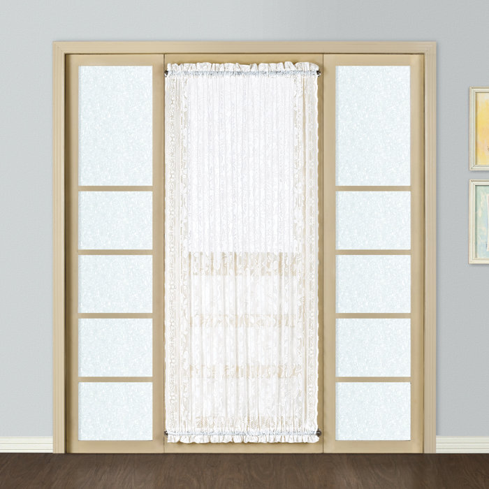 August Grove Quimby Solid Sheer Rod Pocket French Door Curtain