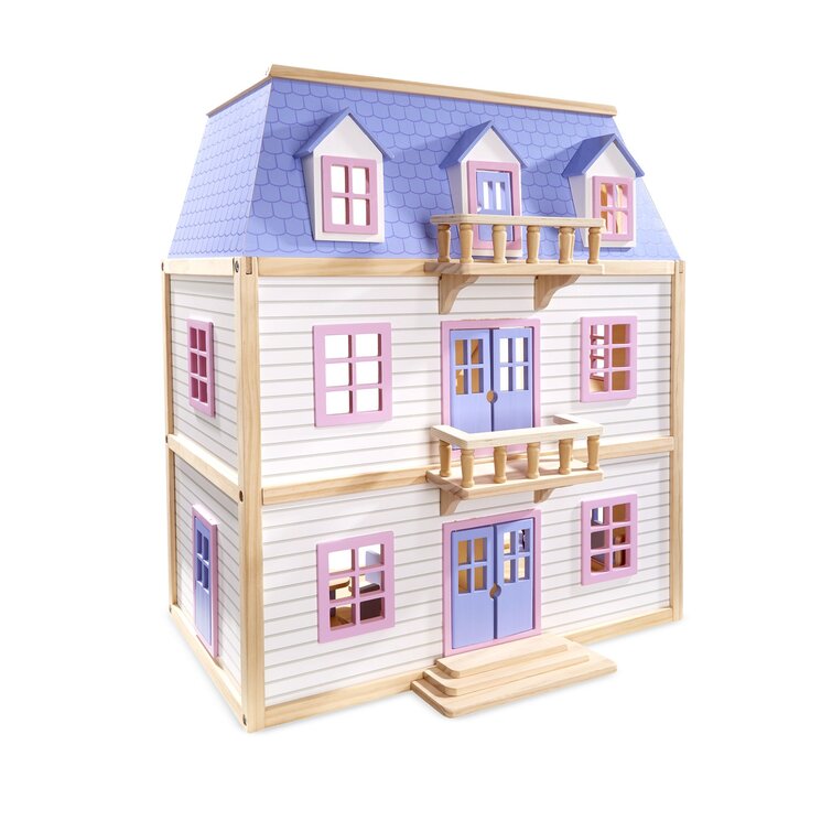 melissa & doug wooden dollhouse kits