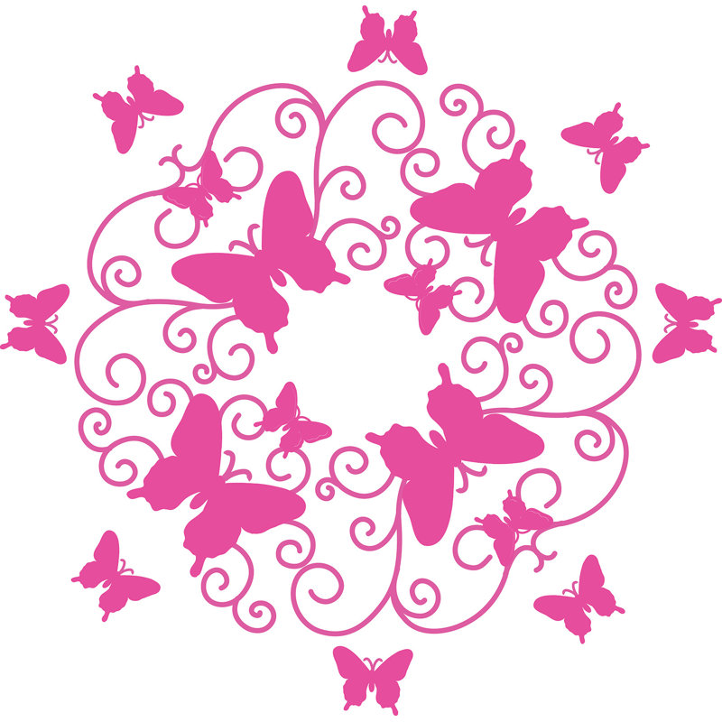 Wallpops Butterfly Scroll Ceiling Medallion Decal Wayfair Ca