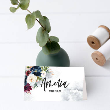 Digital Download or Printed Wedding Greenery Place Cards/Escort Cards/Table Tents