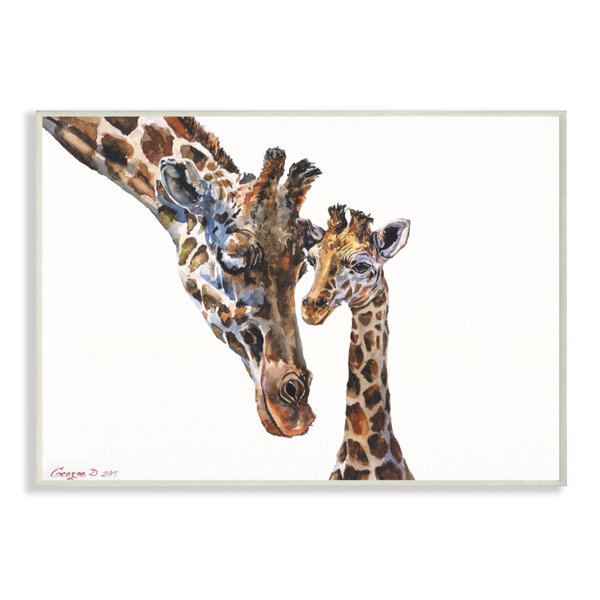 Isabelle Max Ringler Cute Baby Giraffe Family Watercolor