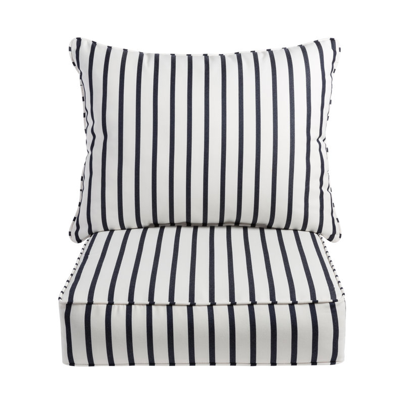 Mercer41 Whitten Stripe Indoor Outdoor Sunbrella Lounge Chair