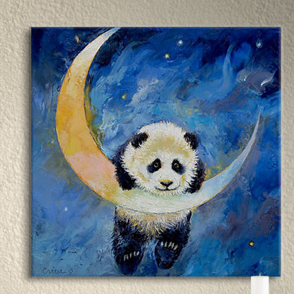 Artwall Panda Stars By Michael Creese Painting Print On Wrapped