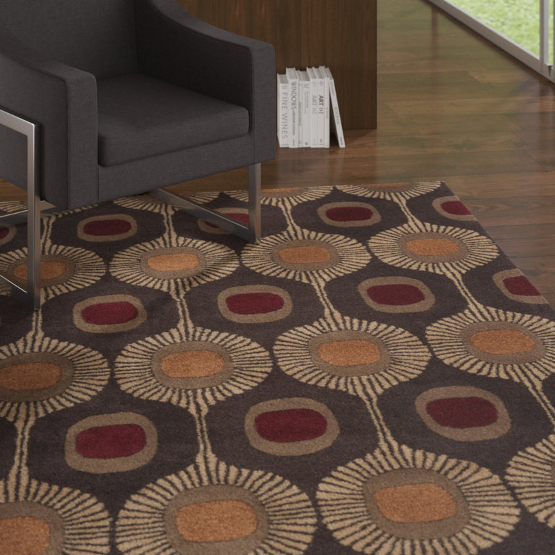 Ebern Designs Dewald Geometric Hand Tufted Wool Multicolor Area Rug Reviews Wayfair