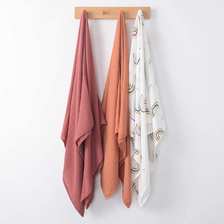 Baby Soft Swaddle Blanket Bamboo Muslin Bath Towel Large 47 X 47 inch 