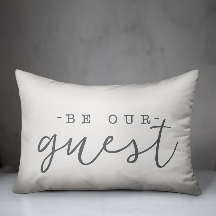 Ebern Designs Luff Be Our Guest Indoor Outdoor Lumbar Pillow Reviews Wayfair