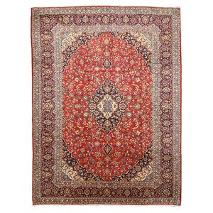 Tabriz Hand-Knotted Red Area Rug