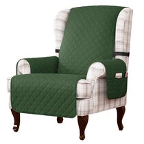 US Wing Back Slipcover Stretch Armchair Chair Cover Wing Chair Solid Home Decor