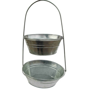 Two Tier Basket Wayfair Two Tier Metal Container