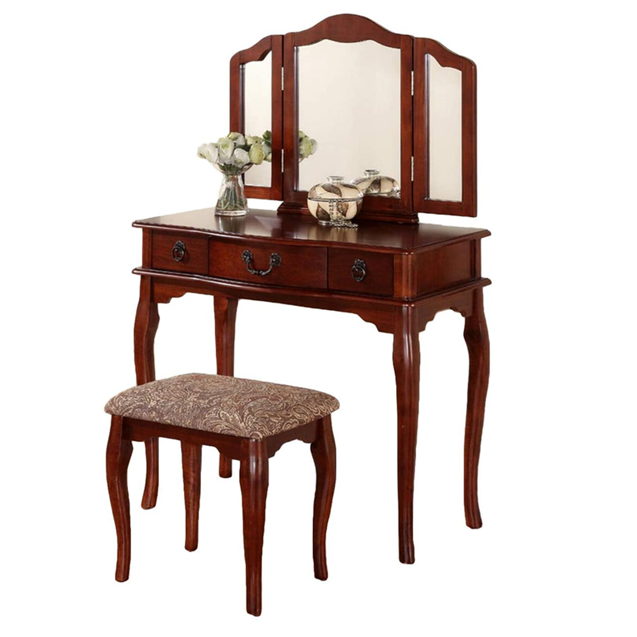 Canora Grey Darkiel 36.05'' Wide Vanity Set with Stool and Mirror Wayfair