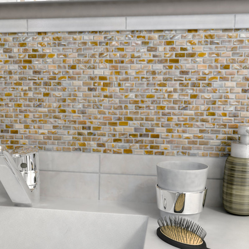 Elitetile S Subway 0 38 X 75 Seashell Mosaic Tile In Brown S Subway 0 38 X 75 Seashell Mosaic Tile