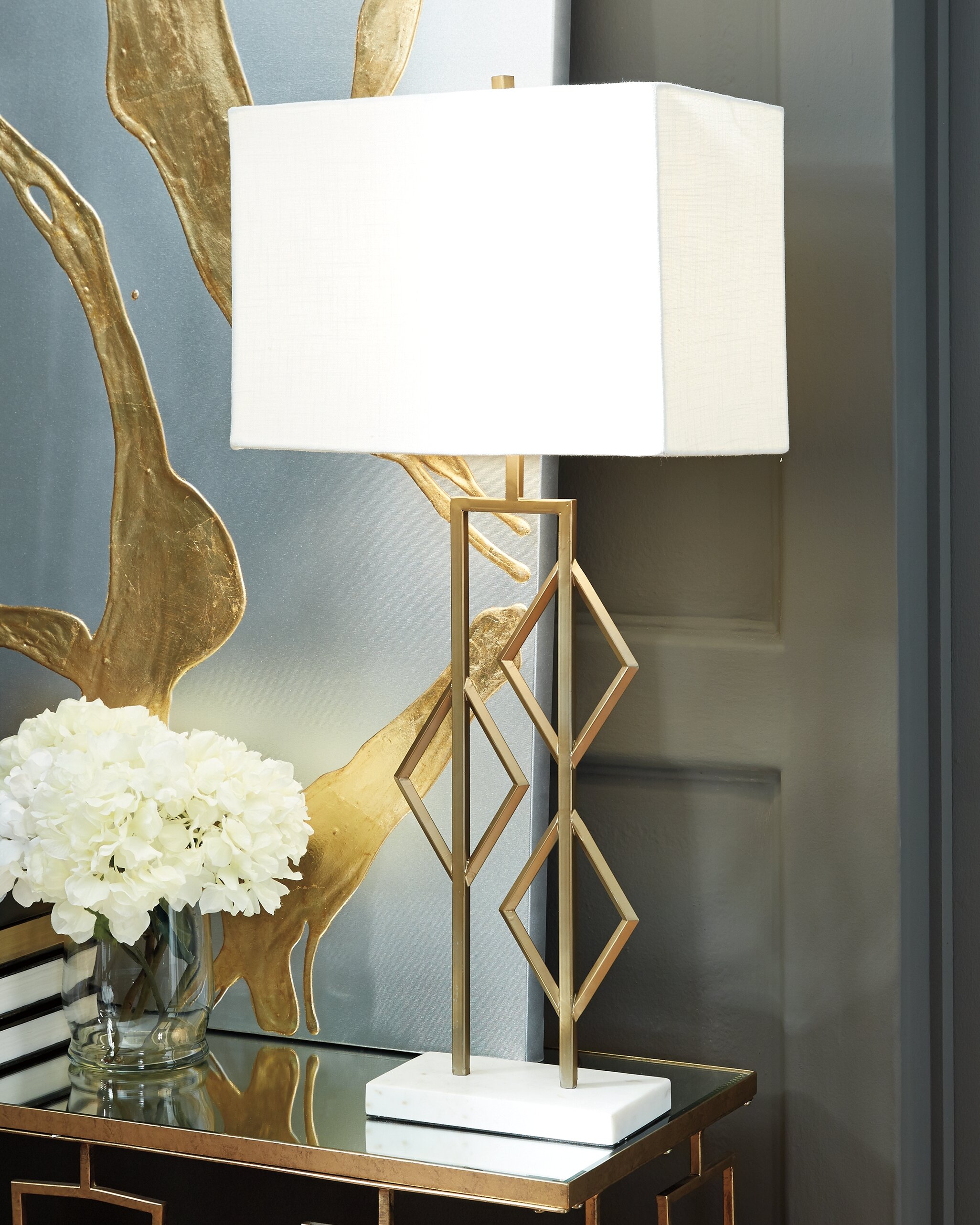 champagne table lamp