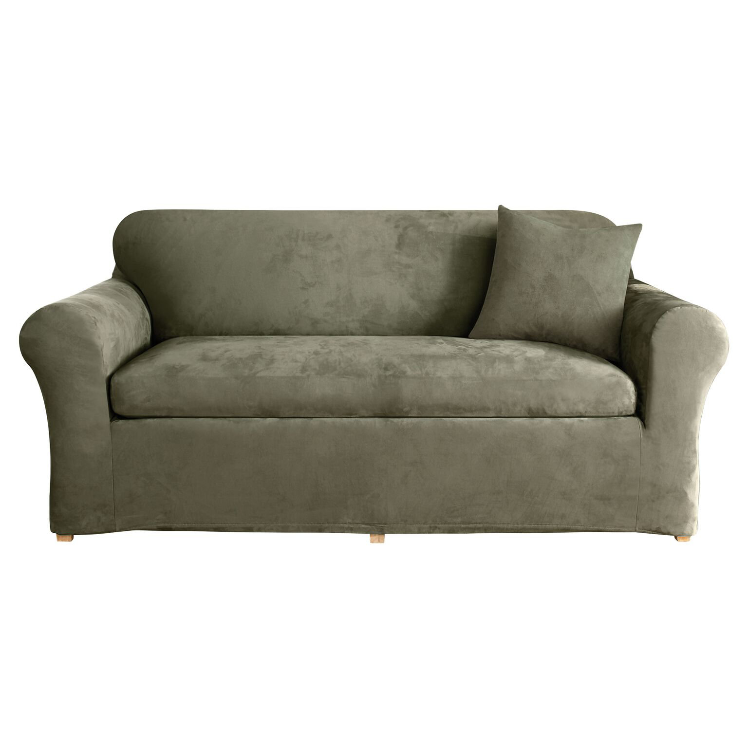 Sure Fit Stretch Suede Box Cushion Sofa Slipcover Wayfair