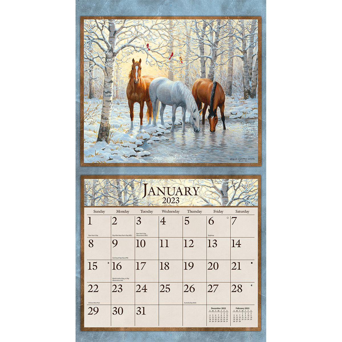 Lang Horses in the Mist 2023 Calendar Wall Décor Wayfair