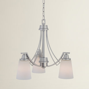 Go to store & view more images Simpson 3-Light Shaded Glass/Crystal Chandelier by Latitude Run