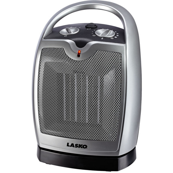 lasko 1 500 watt portable electric fan compact heater with