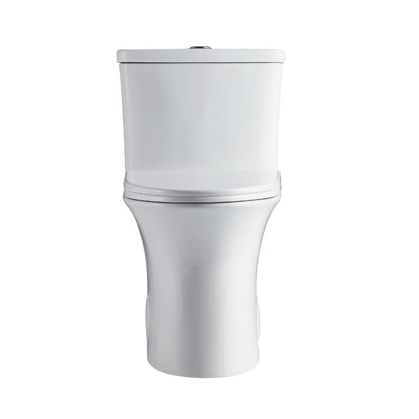 innoci-usa Block 1-Piece 1.0 GPF/1.5 GPF High Efficiency Dual Flush Elongated Toilet in White 